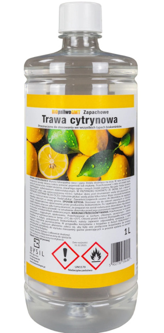 BIOPALIWO ZAPACHOWE 1L TRAWA CYTRYNOWA