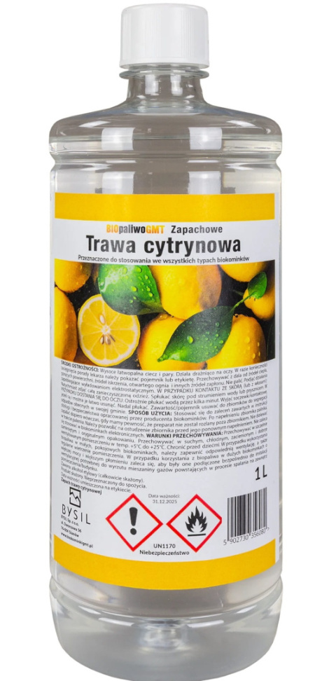 BIOPALIWO ZAPACHOWE 1L TRAWA CYTRYNOWA BIOPALIWO ZAPACHOWE 1L TRAWA CYTRYNOWA